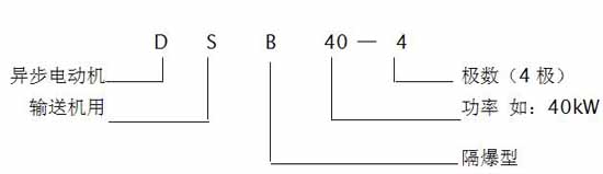 ybs刮板機(jī)用防爆電機(jī)型號及代表意義
