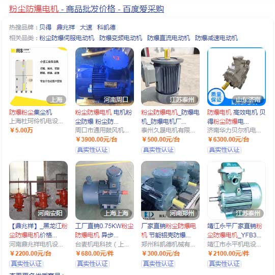 粉塵防爆電機價格